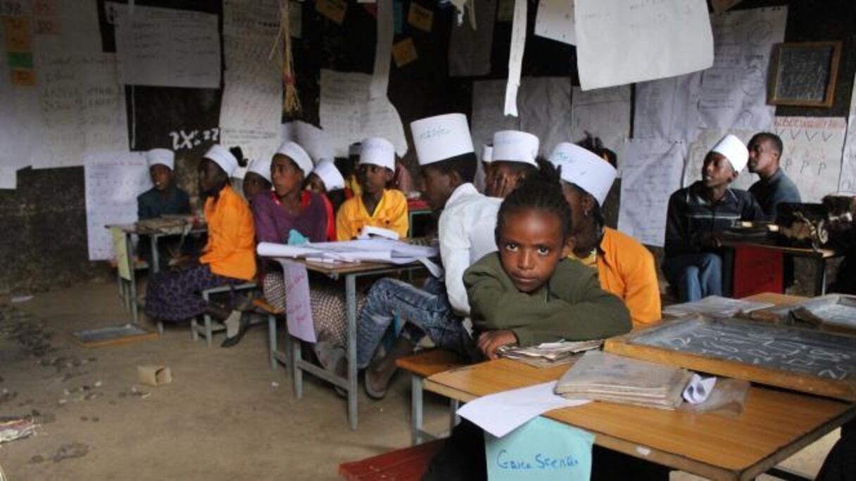 Dans la classe de la seconde chance de l’école de Duber, en Ethiopie, le 31 janvier 2020.