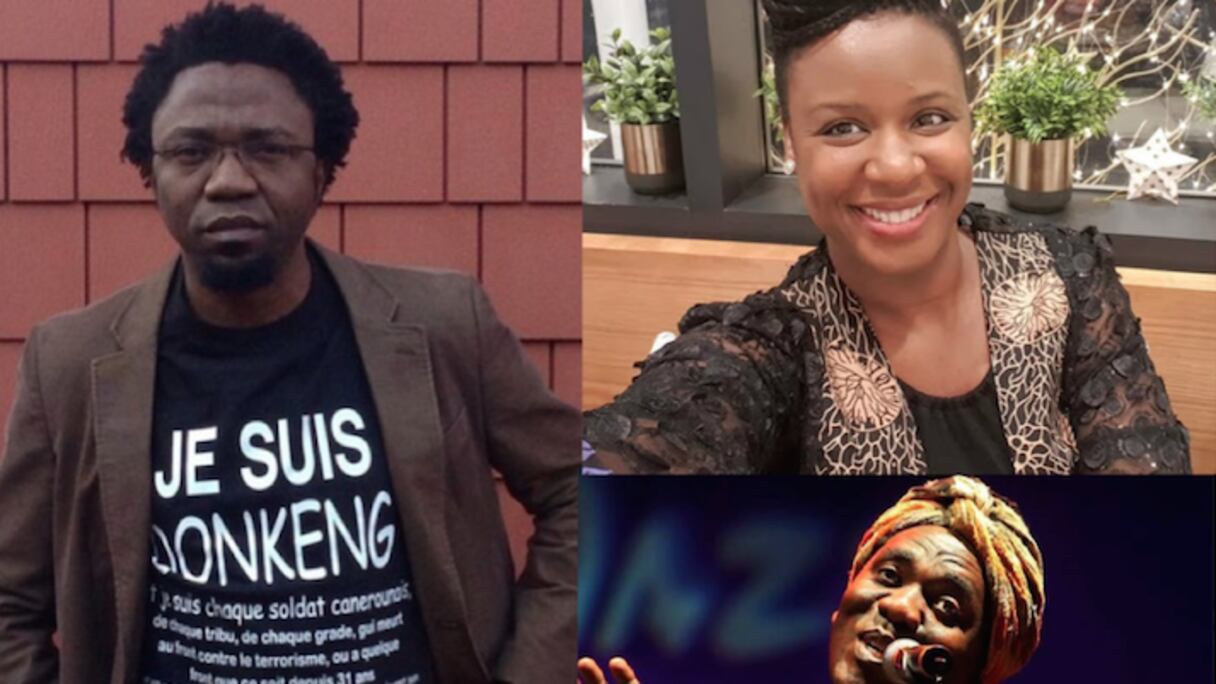 Les artistes camerounais Patrice Nganang, Charlotte Dipanda et Richard Bona.