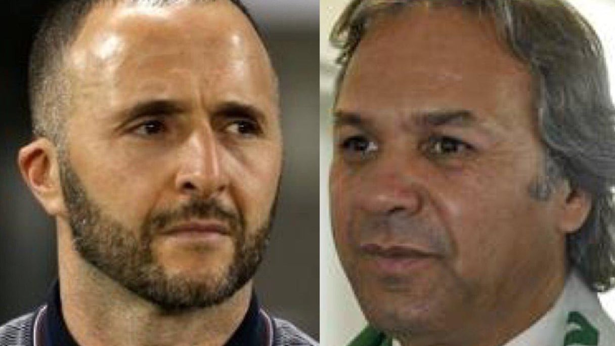 Djamel Belmadi (à gauche), prend la place de Rabah Madjer (à droite)