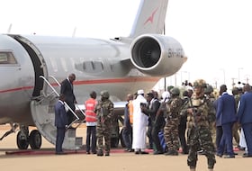 L'arrivée du nouveau président béninois Romuald Wadagni à Niamey.