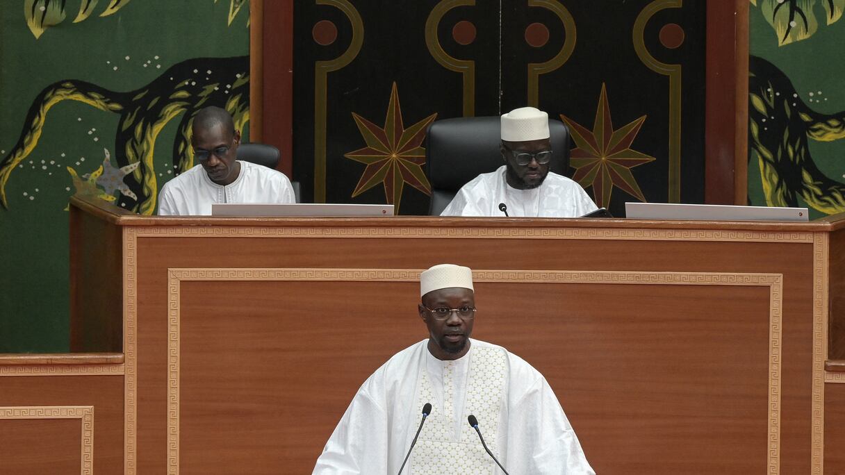 Ousmane Sonko, Premier ministre du Sénégal, présentant sa déclaration de politique générale devant le Parlement, le 28 décembre 2024