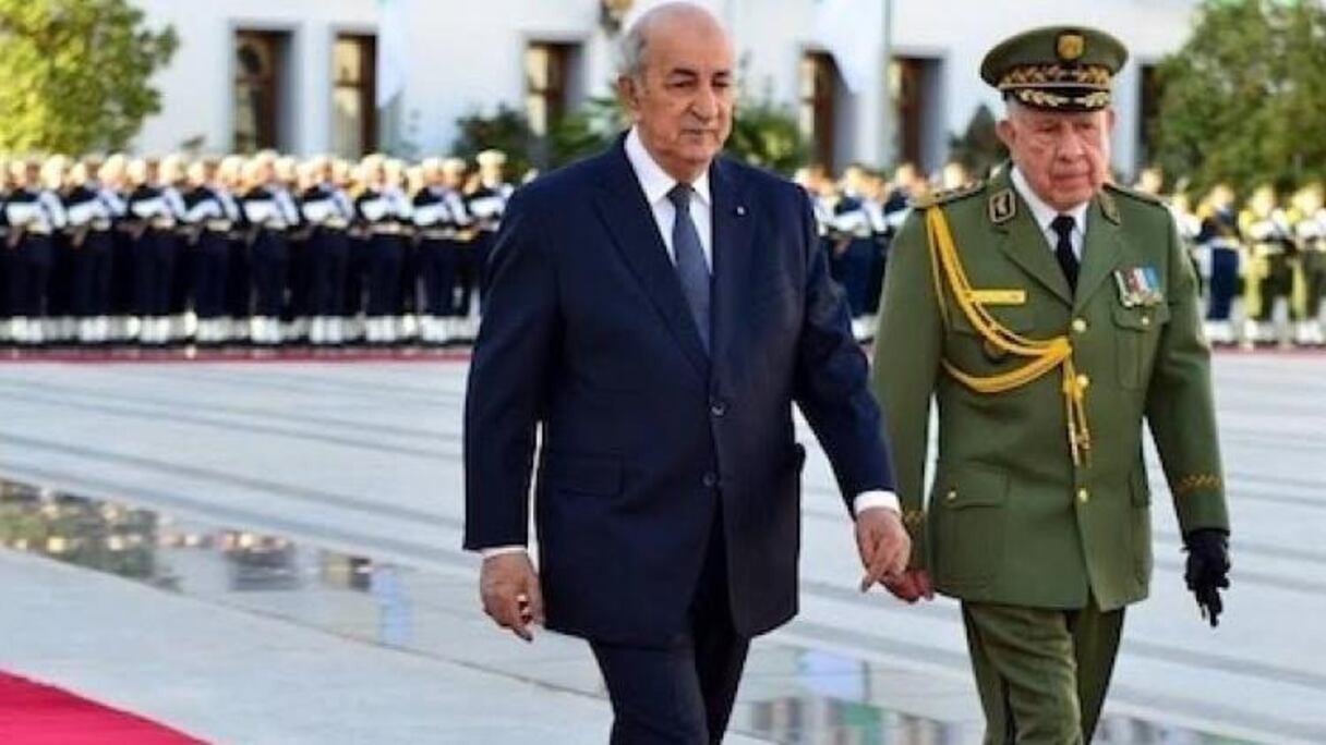 Le président Abdelmadjid Tebboune et le chef d'Etat-major de l'armée Saïd Chanegriha.