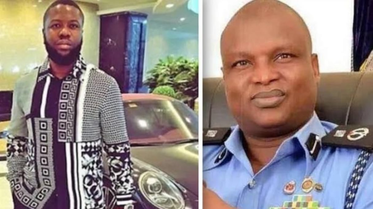 L'influenceur Hushpuppi et le commissaire de police Abba Kyari.