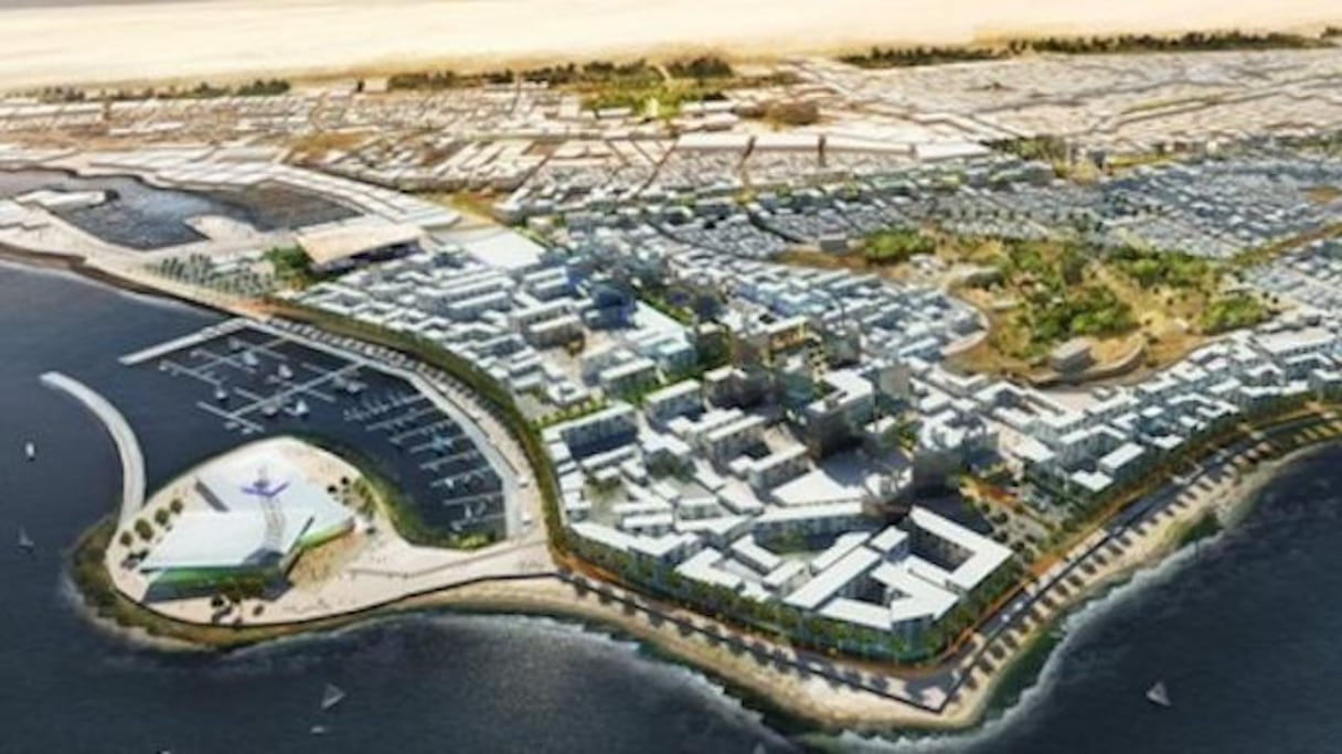 Maquette de la Zone franche de Nouadhibou.