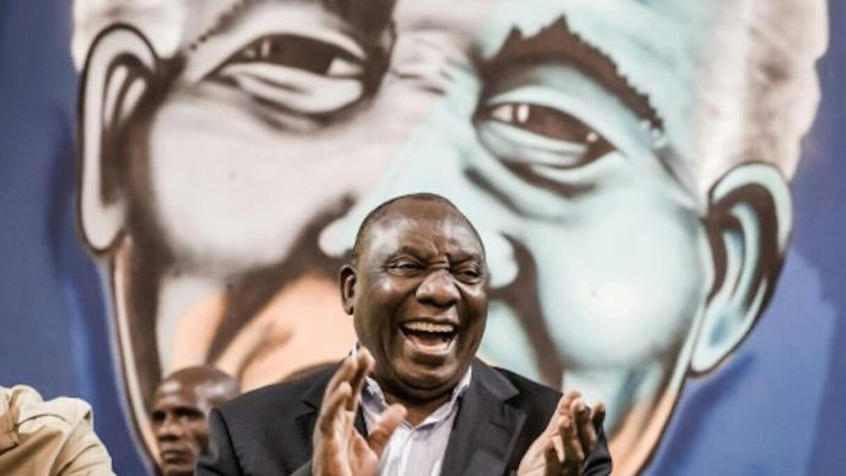 Le président sud-africain Cyril Ramaphosa en meeting, dans la township de Chatsworth, près de Durban, 8 septembre 2018.