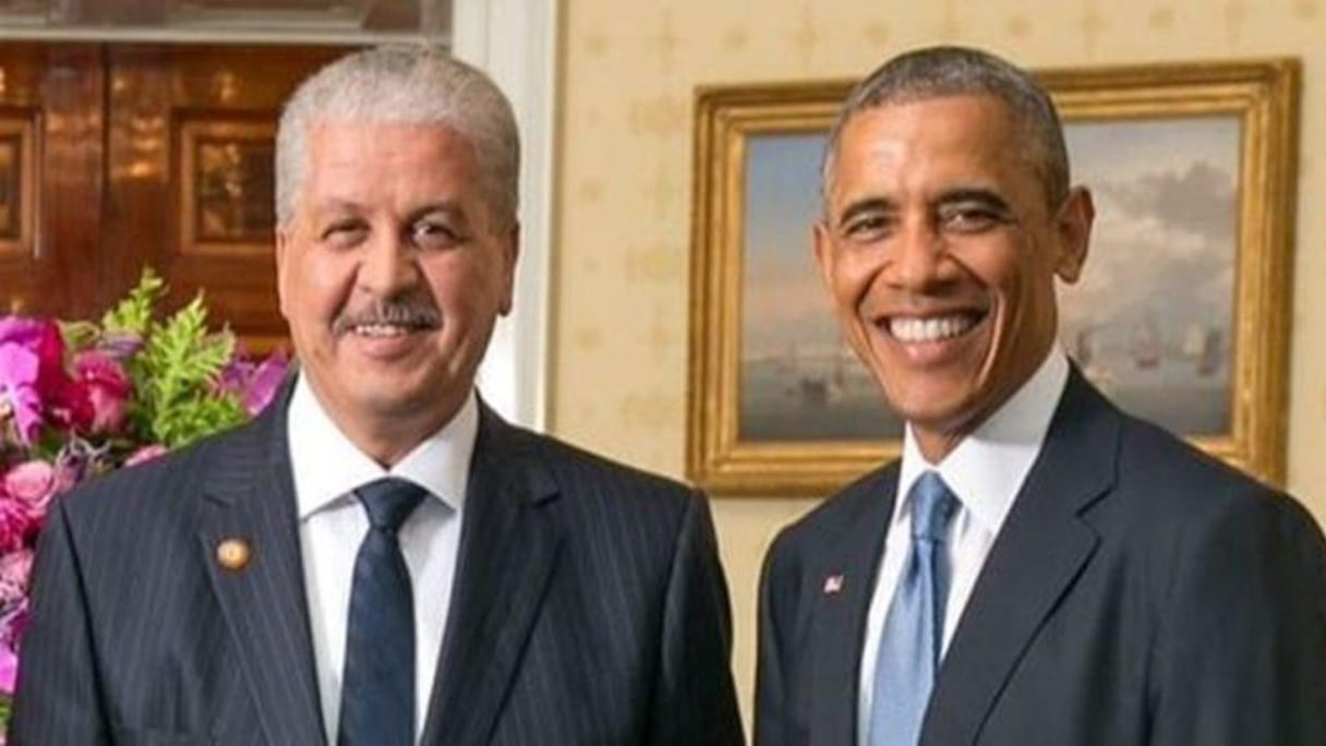 L'ancien Premier ministre Abdelamlack Sellal et l'ancien président américain Barack Obama.