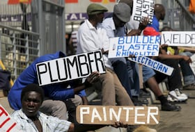 Chômeurs en Afrique du Sud.