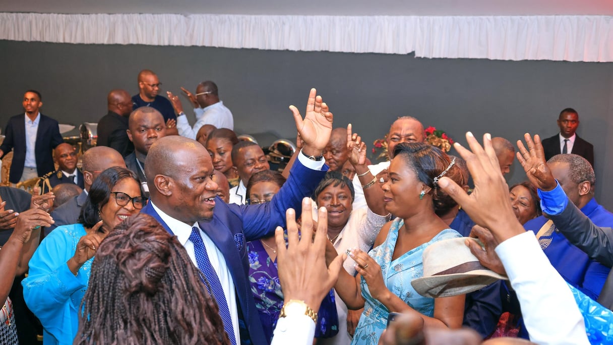 Le président de la transition gabonaise, Brice Clotaire Oligui Nguema lors des fêtes de fin d'année 2024.