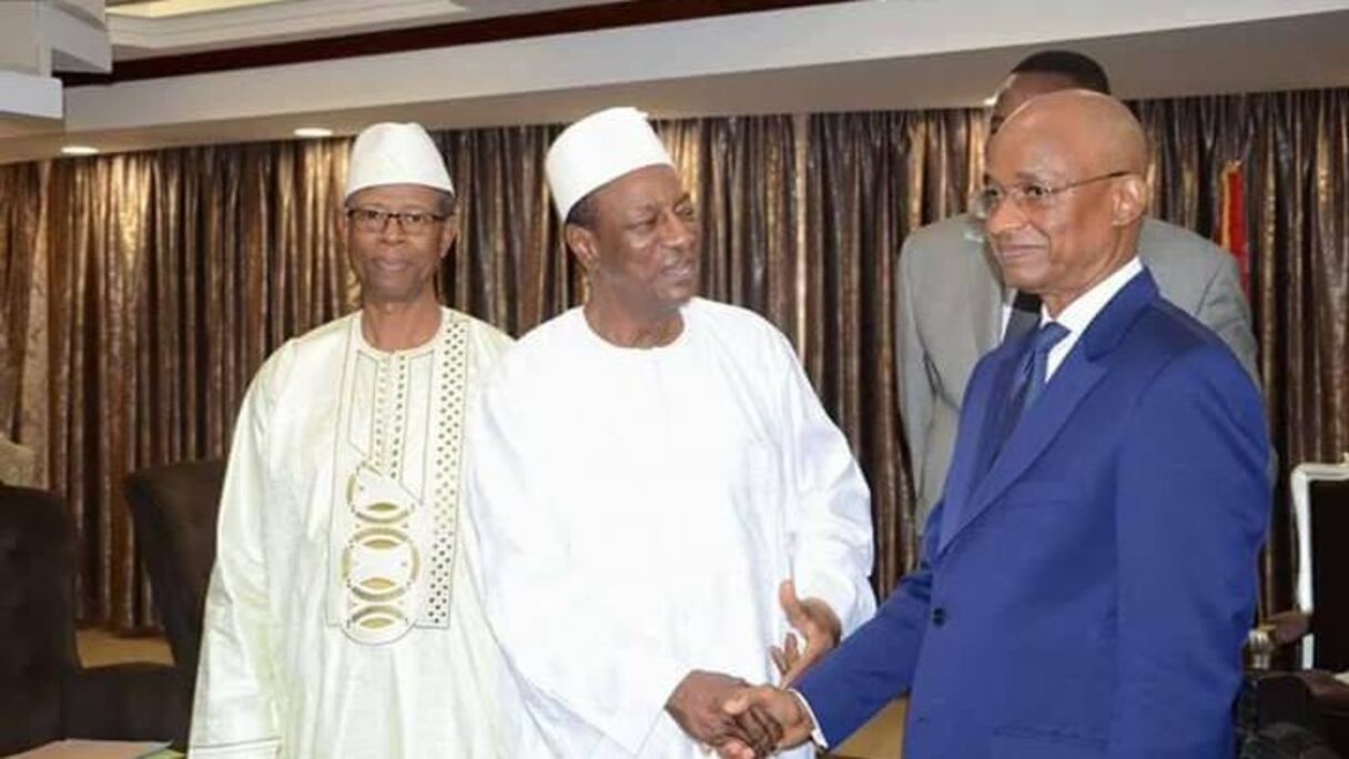 Alpha Condé, président de la Guinée, et Cellou Dalein Diallo, chef de file de l'opposition guinéenne.