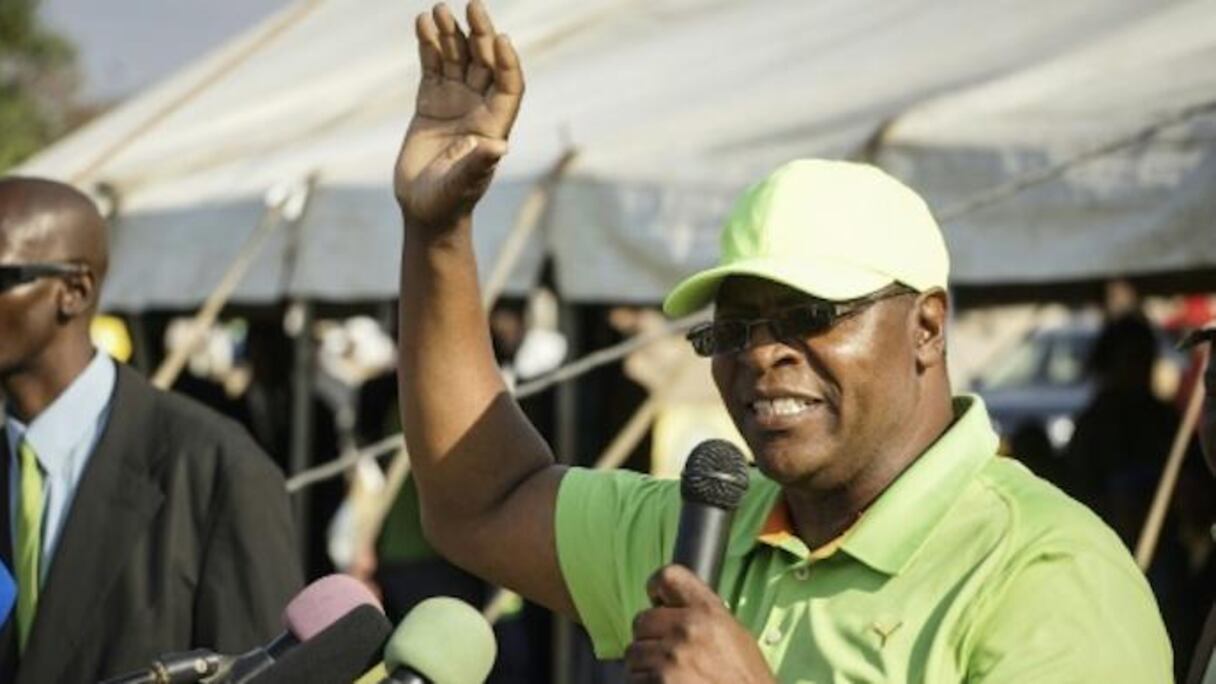 Morgan Tsvangirai, leader de l'opposition zimbabwéenne à Bulawayo, au Zimbabwe,