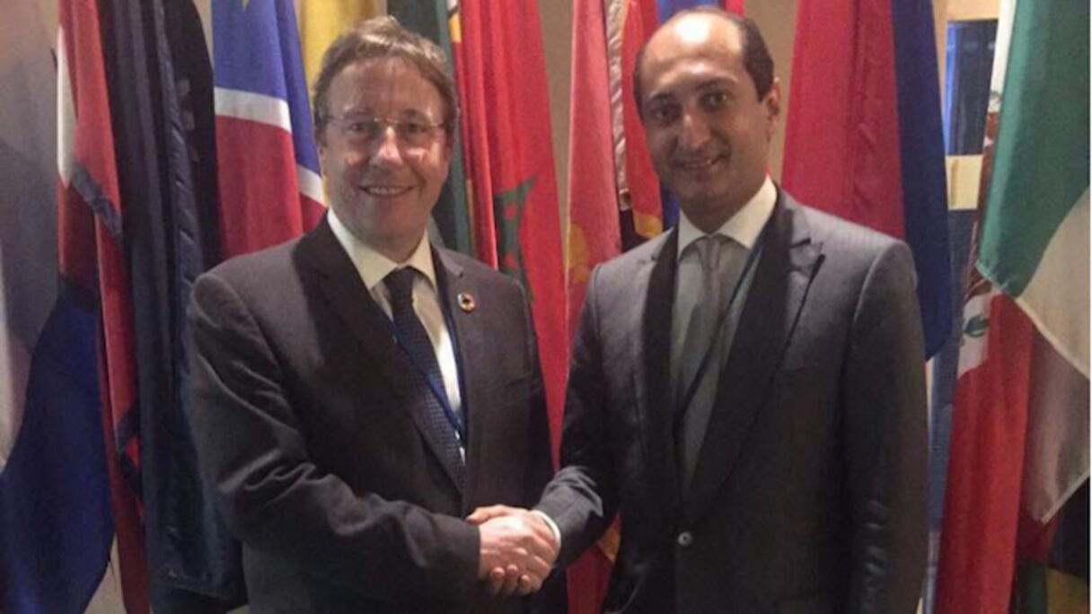 Achim Steiner, Administrateur du PNUD, et Mohamed Methqal, Ambassadeur directeur général de l’Agence marocaine de coopération internationale (AMCI).
