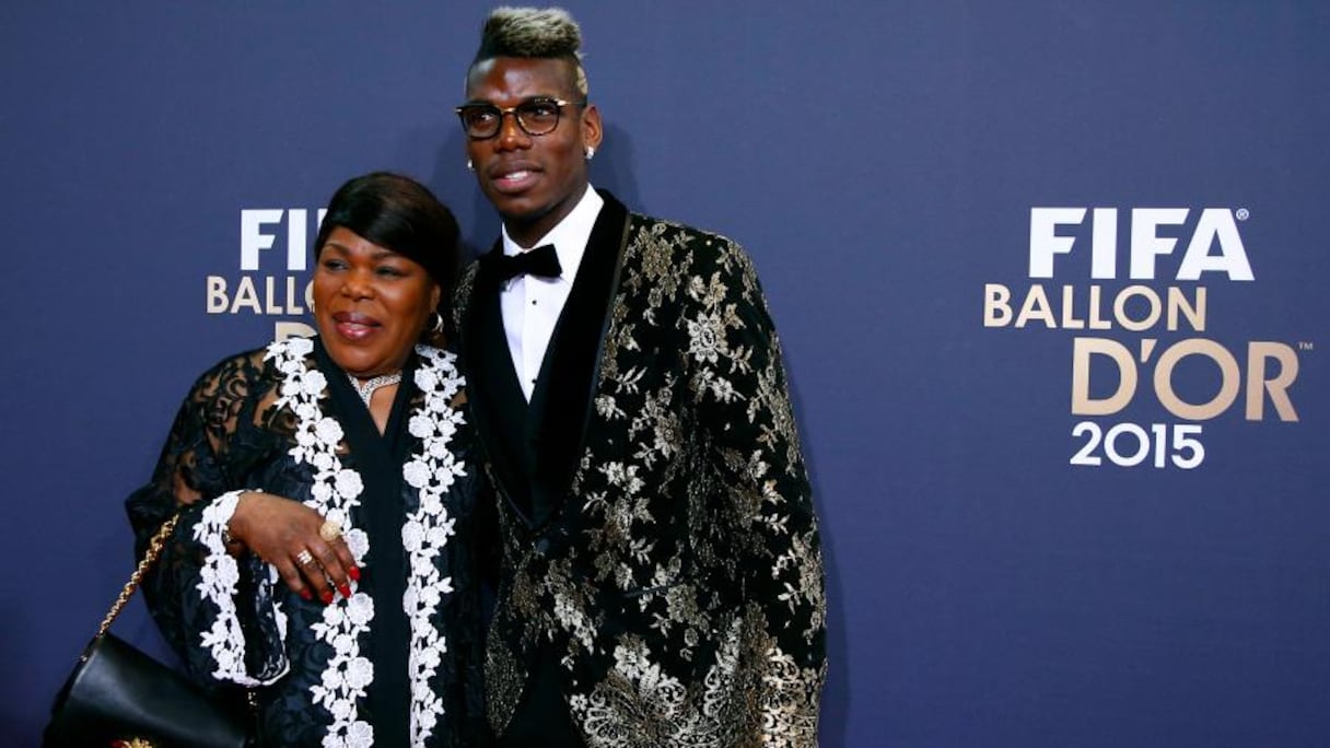 Paul Pogba et sa maman.