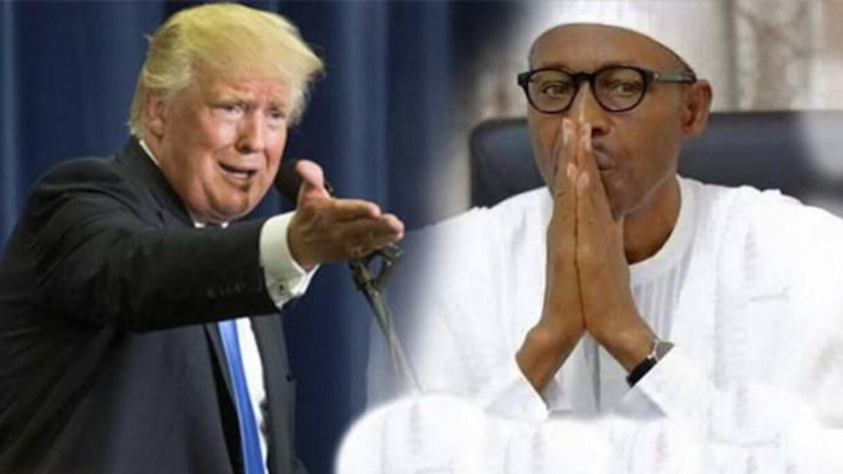 Donald Trump, président des Etats-Unis, et Muhammadu Buhari, président du Nigeria.