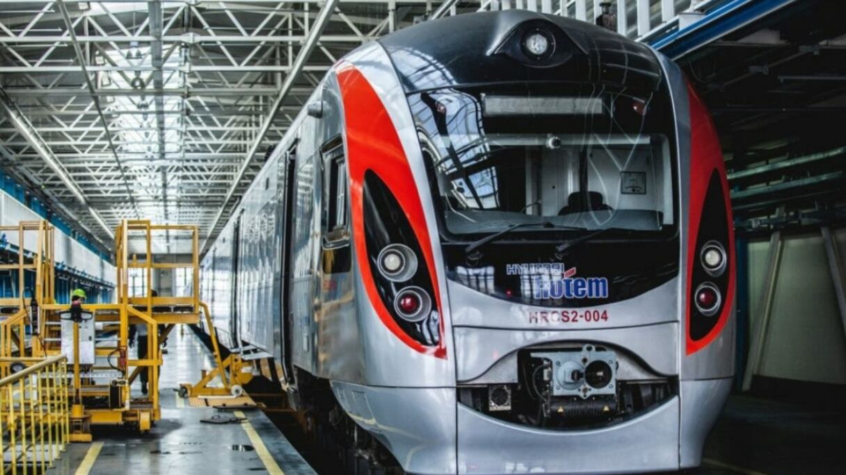 Un train du constructeur sud-coréen Hyundai Rotem.