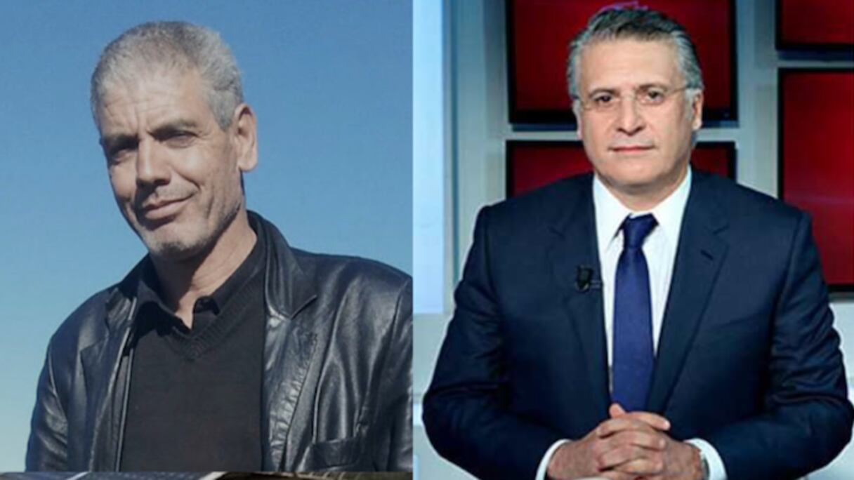Nabil Karoui, président du parti Qalb Tounes et Slimane Bouhafs, militant algérien.