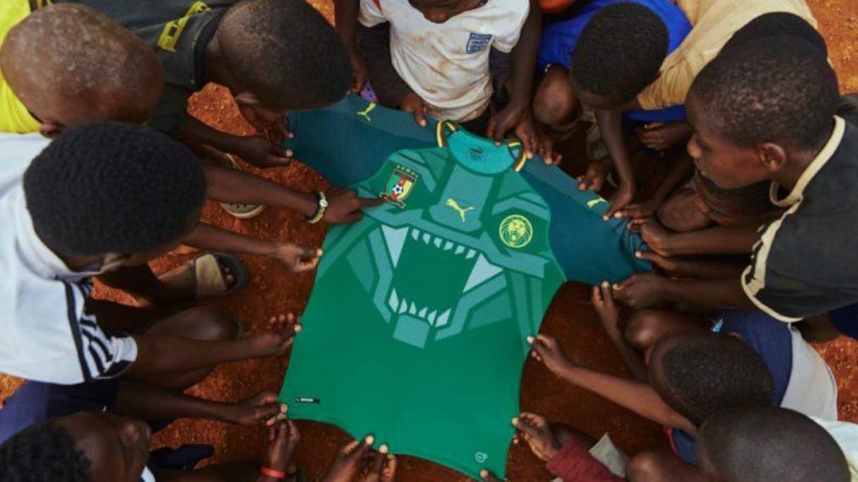 Le nouveau maillot des Lions indomptables du Cameroun.