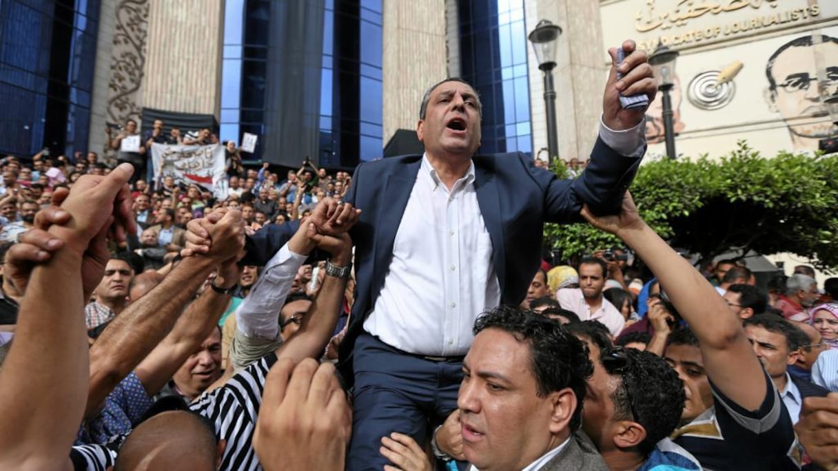 Yahya Kallache, président du syndicat de la presse égyptienne.