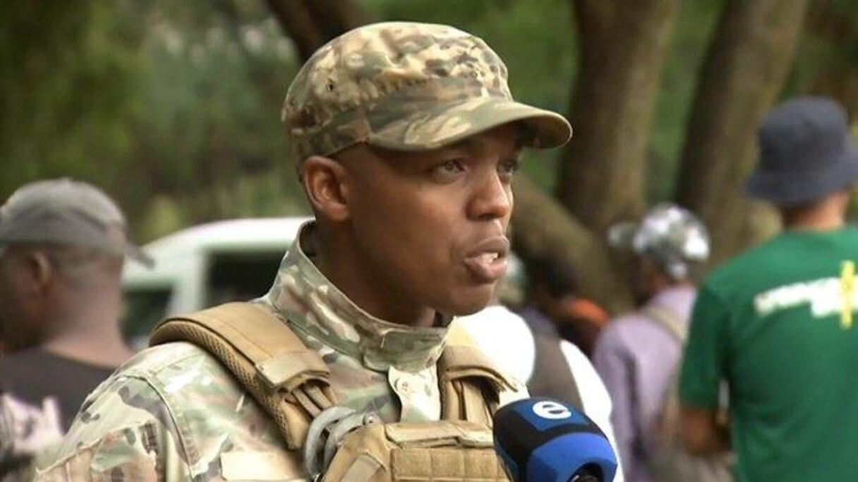 Nhlanhla Lux Dlamini, chef d'un mouvement anti-migrant en Afrique du Sud baptisé "Opération Dudula" ou "refouler" en zoulou.