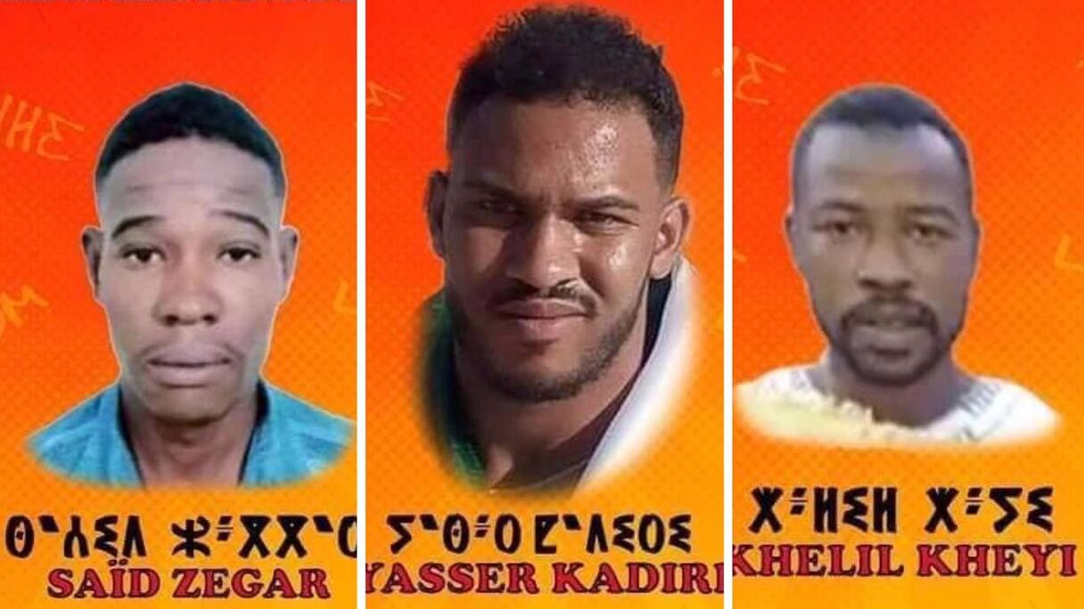Saïd Zegar, Yasser Kadiri et Khelil Kheyi.