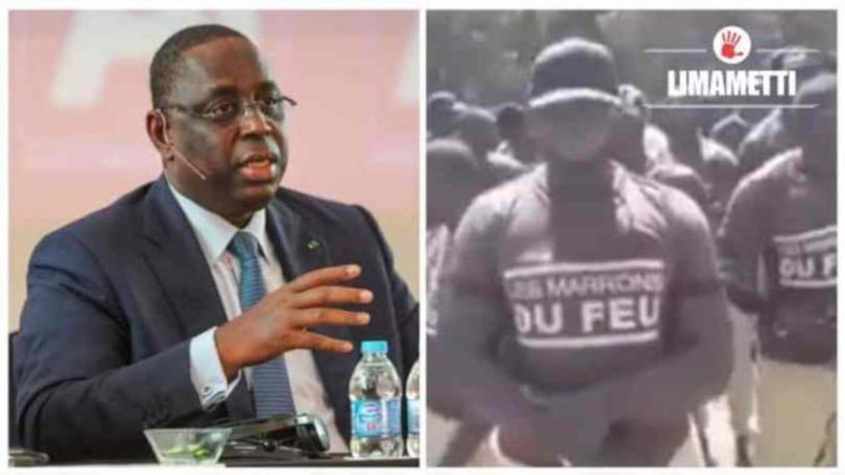 La milice de Macky Sall, les Marrons du feu, sont armés de machette.
