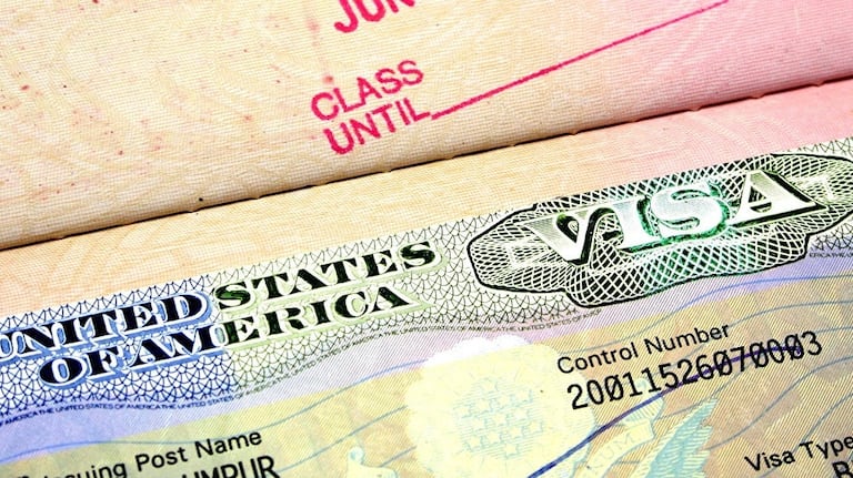 Visa américain.