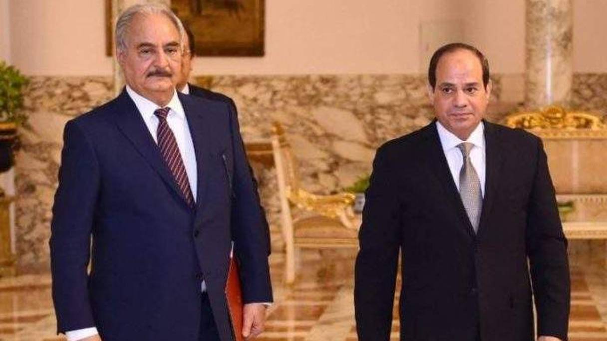 Le maréchal Khalifa Haftar et le président égyptien Abdel Fattah Al-Sissi.