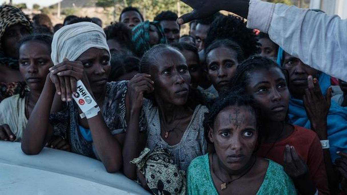 Des réfugiés éthiopiens, majoritairement des femmes, au camp de Gedaref dans l'Est du Soudan.