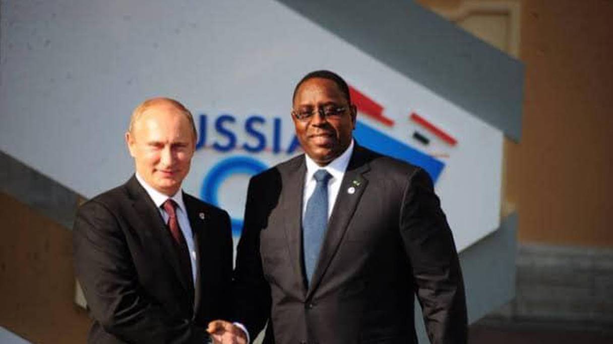 Vladimir Poutine et Macky Sall.