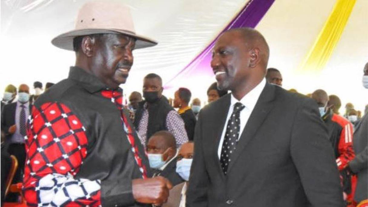 Raila Odinga et William Ruto, deux favoris de l'élection présidentielle kenyane de 2023.