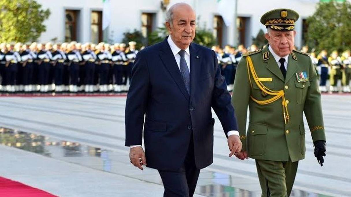 Abdelmadjib Tebboune, président algérien et Saïd Chengriha, chef d'état-major de l'armée algérienne.