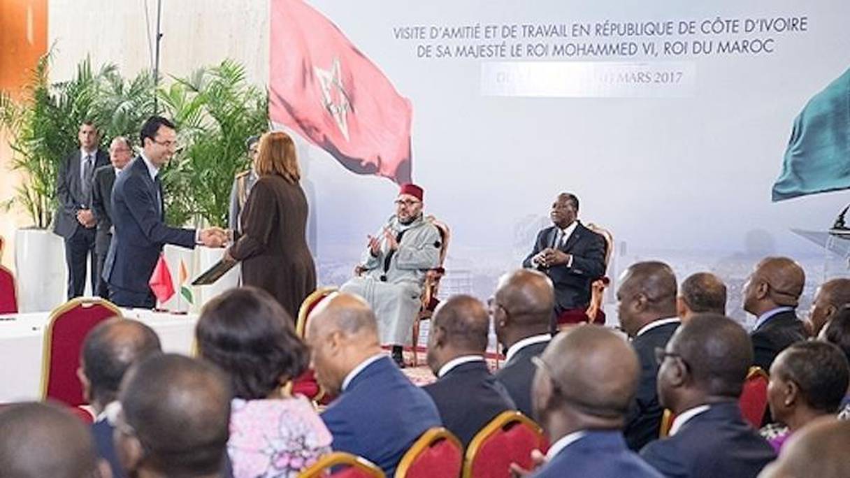 Signatures de 14 conventions entre le Maroc et la Côte d'Ivoire. 